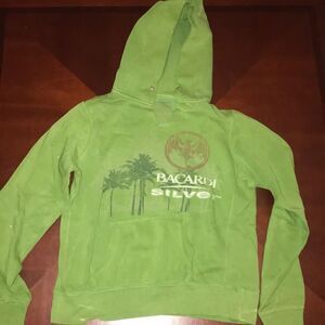 Women’s medium vintage Bacardi lime green hoodie